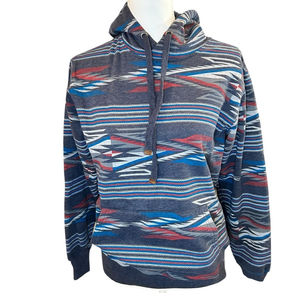 Ariat Women’s Small Aztec Southwestern Western Pullover Hoodie Blue